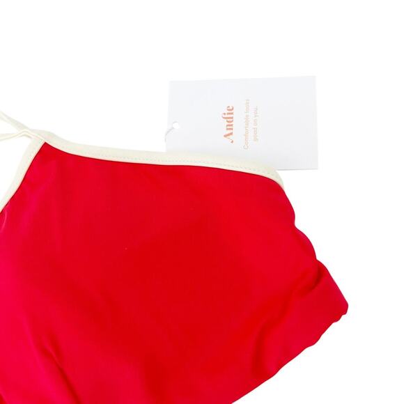 Andie Swim The Bells Bikini Top Red Poppy Size XL New With Tags! - Picture 3 of 5